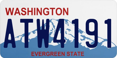 WA license plate ATW4191