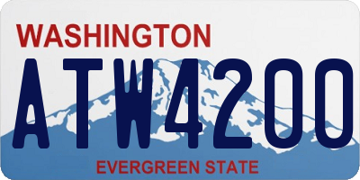 WA license plate ATW4200