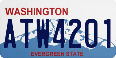 WA license plate ATW4201
