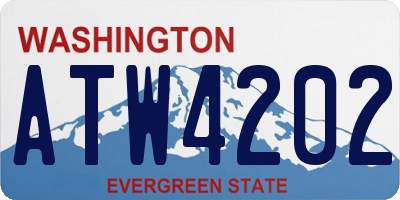 WA license plate ATW4202