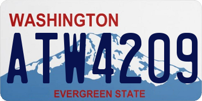 WA license plate ATW4209