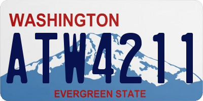 WA license plate ATW4211