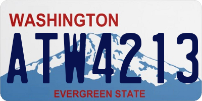 WA license plate ATW4213