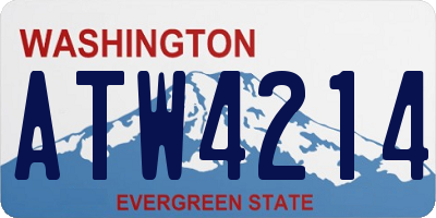 WA license plate ATW4214
