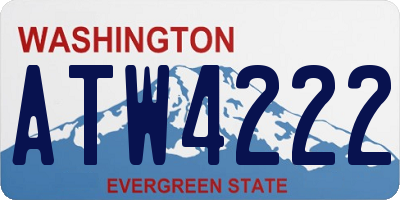 WA license plate ATW4222