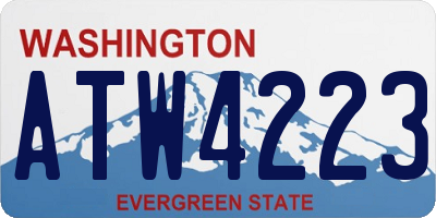 WA license plate ATW4223