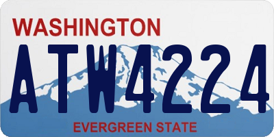 WA license plate ATW4224