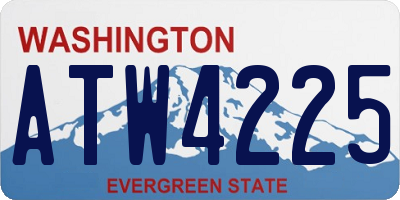 WA license plate ATW4225