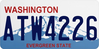 WA license plate ATW4226