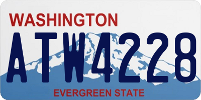 WA license plate ATW4228
