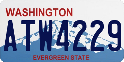 WA license plate ATW4229