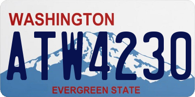 WA license plate ATW4230