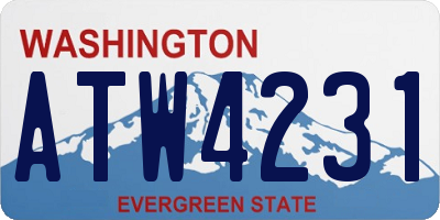 WA license plate ATW4231