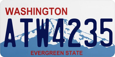 WA license plate ATW4235
