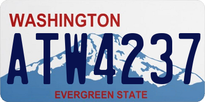 WA license plate ATW4237