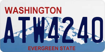 WA license plate ATW4240
