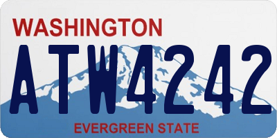 WA license plate ATW4242