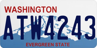 WA license plate ATW4243