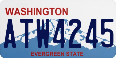 WA license plate ATW4245