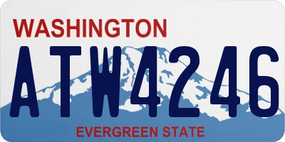 WA license plate ATW4246