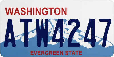 WA license plate ATW4247