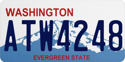 WA license plate ATW4248