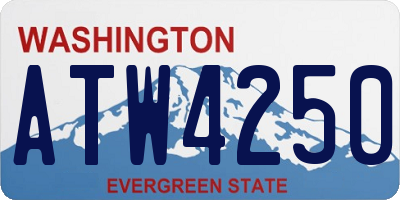 WA license plate ATW4250