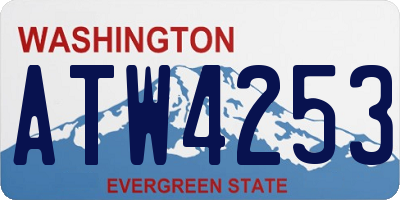 WA license plate ATW4253
