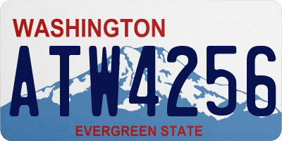 WA license plate ATW4256