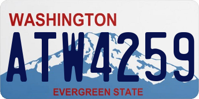 WA license plate ATW4259