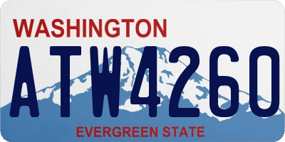 WA license plate ATW4260