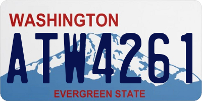 WA license plate ATW4261