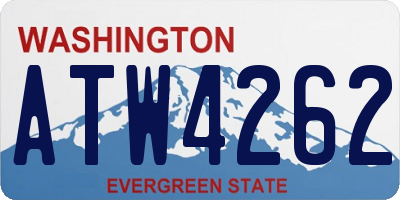 WA license plate ATW4262