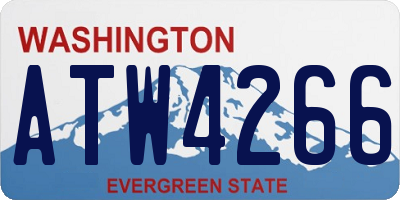 WA license plate ATW4266