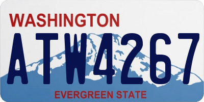 WA license plate ATW4267