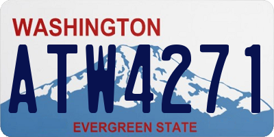 WA license plate ATW4271
