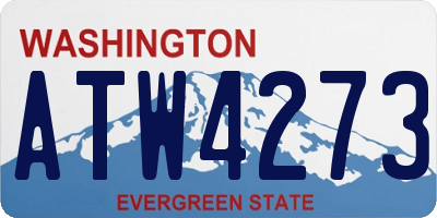 WA license plate ATW4273