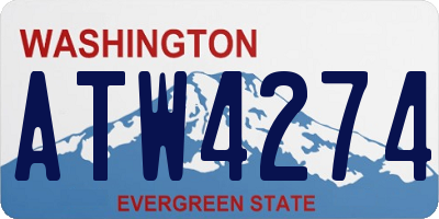 WA license plate ATW4274