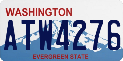 WA license plate ATW4276