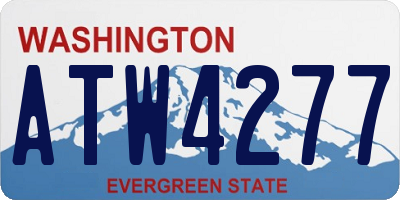 WA license plate ATW4277