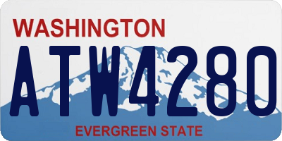 WA license plate ATW4280