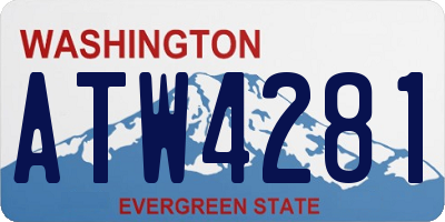 WA license plate ATW4281
