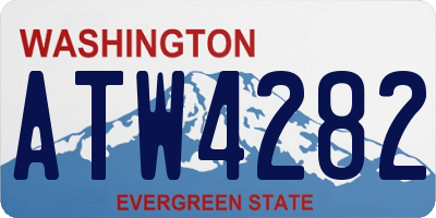WA license plate ATW4282