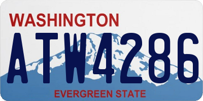 WA license plate ATW4286