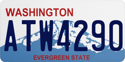 WA license plate ATW4290