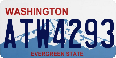 WA license plate ATW4293