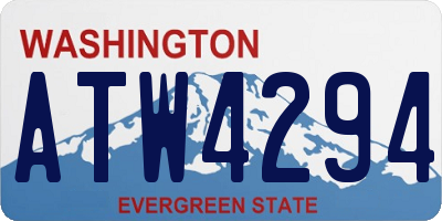 WA license plate ATW4294