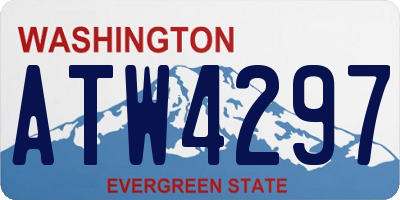 WA license plate ATW4297