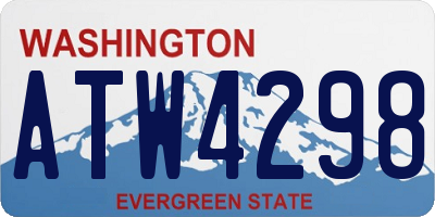 WA license plate ATW4298