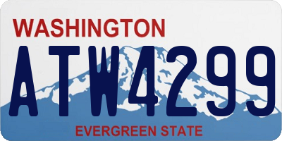 WA license plate ATW4299